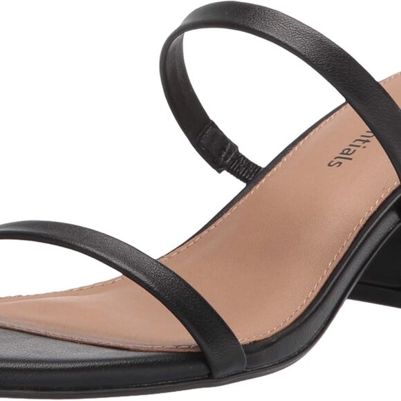Women's Thin Two Strap Heeled Slide - Picture 1 of 8